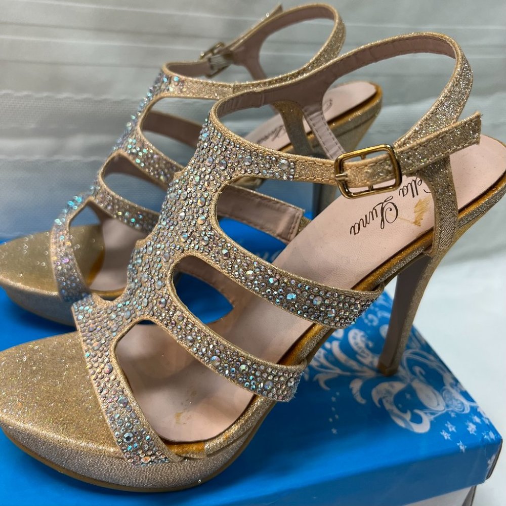 Bella Luna Gold size 11 Heels - Picture 4 of 7